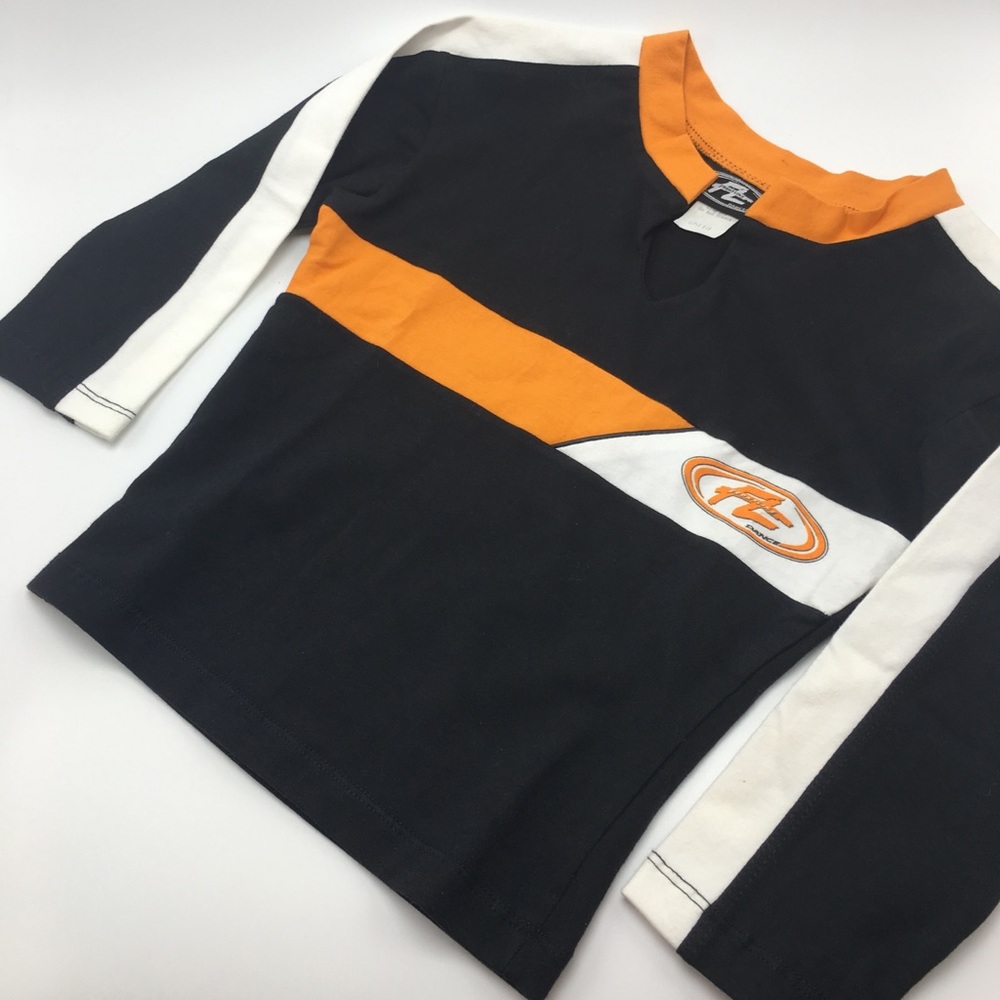 Capezio girls top cotton black orange INT 6-6x